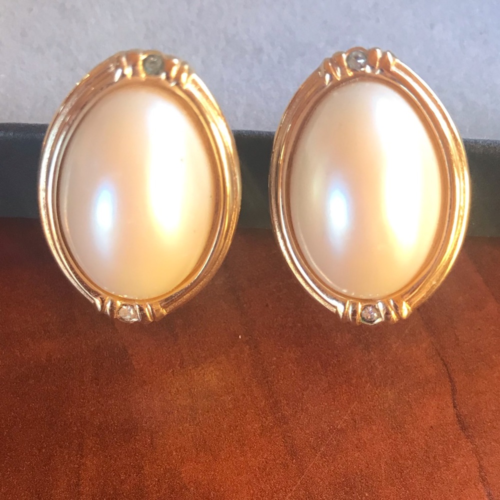 Givenchy oval crystal earrings